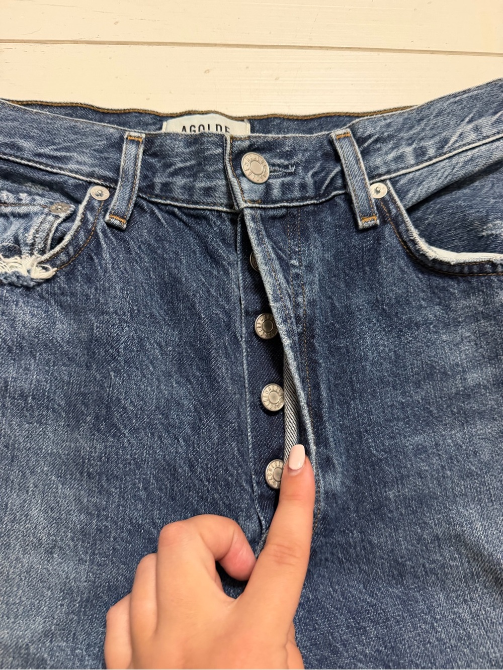 AGOLDE Riley Straight Cropped Jeans - Picture 3 of 5